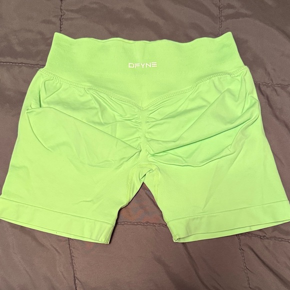 Dfyne Neon Green Impact Shorts - Picture 2 of 4